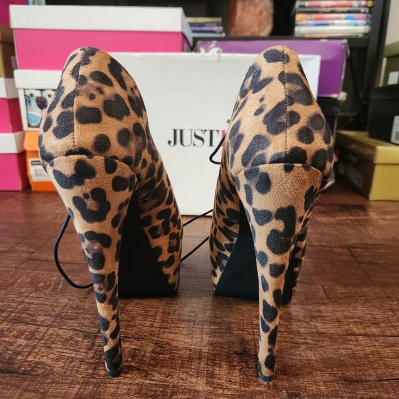 Leopard Platform Heels - Picture 5 of 7